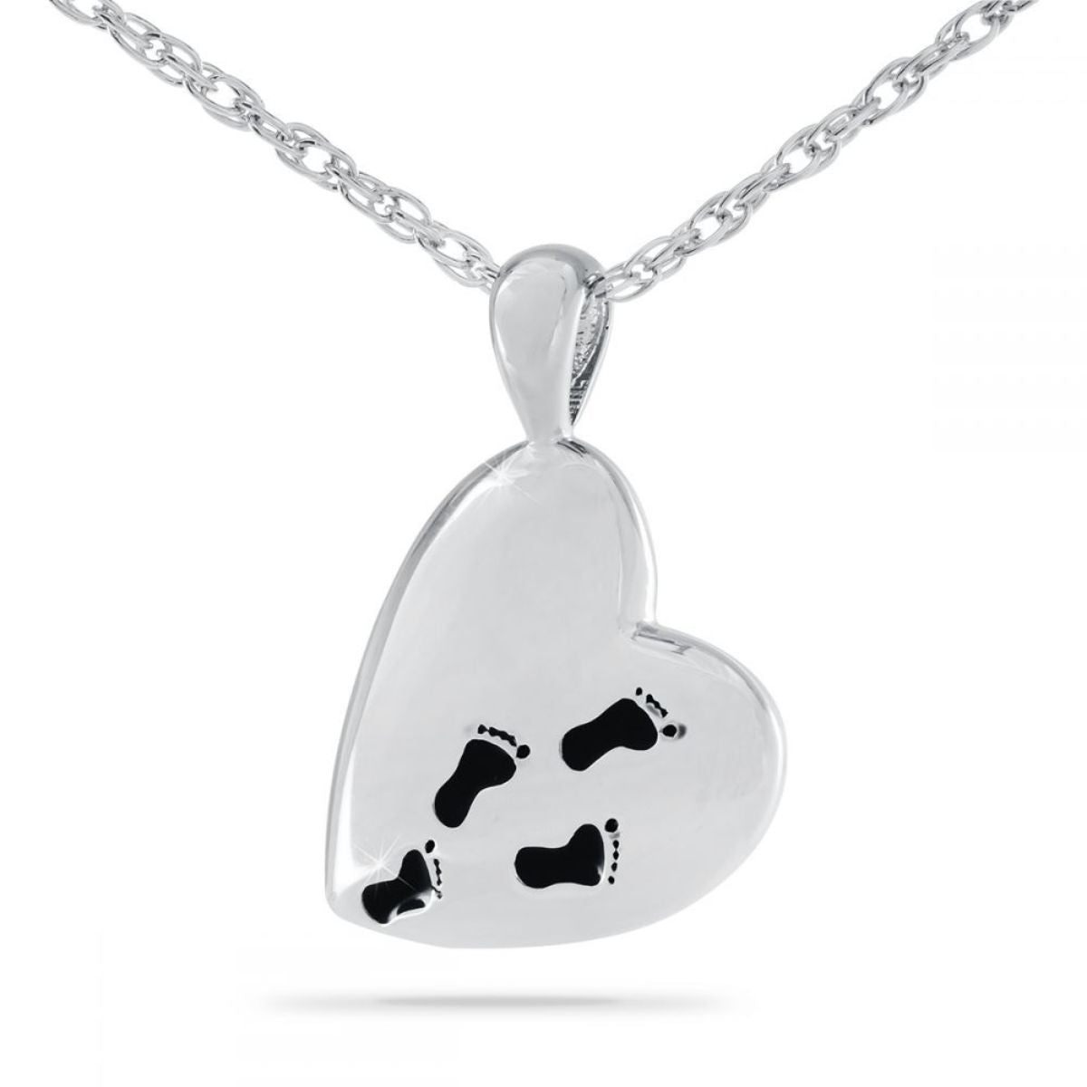 Footprints Prayer Silver Pendant