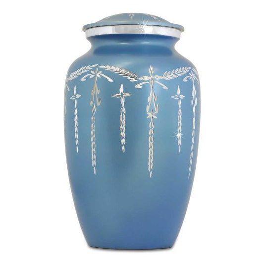 Blain Blue Aluminum Urn