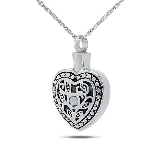 June w/ Alexandrite Stainless Steel Keepsake